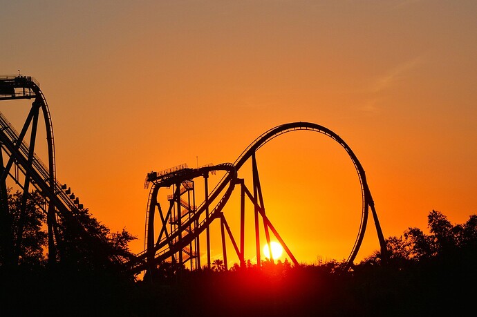 Park Sunset Roller Coaster